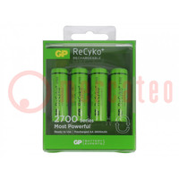 Batteria ric: Ni-MH; AA; 1,2V; 2600mAh; ReCyko+; Ø14,5x50,5mm; 4pz.
