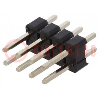 Connector: pin strips; pin header; male; PIN: 8; straight; 2.54mm