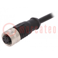 Connector: M12; stekker; PIN: 4; vrouwelijk; code D-Ethernet; IP67