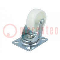 Transport wheel; Ø: 80mm; W: 32mm; H: 105mm; torsional; 110kg; PPB