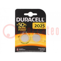 Battery: lithium; 3V; CR2025,coin; non-rechargeable; Ø20x2.5mm
