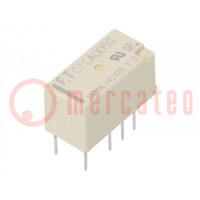 Relay: electromagnetic; DPDT; Ucoil: 5VDC; 2A; 0.3A/125VAC; THT