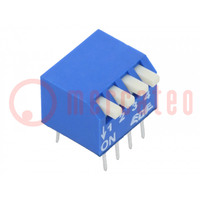 Commutateur: DIP-SWITCH; Nb.de séctions: 4; OFF-ON; 0,025A/24VDC