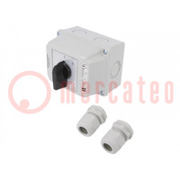 Switch: cam switch; Stabl.pos: 2; 25A; 0-1; flush mounting; Poles: 3