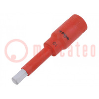 Socket; hex key,insulated,socket spanner; HEX 10mm; 1/2"; 1kV