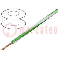Przewód; H05V-K,LgY; linka; Cu; 1,5mm2; PVC; zielono-biały; 100m
