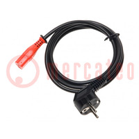 Mains cable; Plug: EU; IEC C13 female