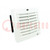 Ventilátor: AC; axiális; 230VAC; 19m3/h; 39dBA; IP54; Hossz: 300mm