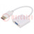 Convertisseur; DisplayPort 1.1a; 0,15m; blanc