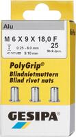 Zestaw nitonakrętek PolyGrip Mini-Pack, Alu M5, 9 mm