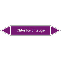Rohrleitungskennz/Pfeilschild Gruppe7 Laugen(violett),selbstkl. Folie,22,3x3,7cm Version: P7102 DIN 2403 - Chlorbleichlauge P7102