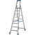 Stufen-StehLeiter, fahrbar (Alu), Arbeitshöhe 3,9 m,Standhöhe 1,9 m, Leiternlänge 2,5 m, 12,7 kg