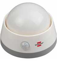Brennenstuhl LED-Nachtlicht / Orientierungslicht mit Infrarot-Bewegungsmelder, sanftes Licht inkl. Push-Schalter und Batterien, weiß