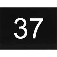 Produktbild zu Nummernschild selbstklebend, 40 x 30 mm, Type 37, Kunststoff schwarz glänzend