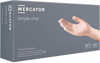 MERCATOR LOT DE 100 GANTS EN VINYLE SANS POUDRE TAILLE XS À XL MERCATOR MEDICAL