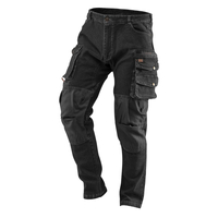 NEO TOOLS PANTALON DE TRAVAIL EN DENIM NOIR, TAILLES XS-3XL ; COTON + ÉLASTHANNE ; GENOU RENFORCÉ, POCHES MULTIFONCTIONNELLES, R