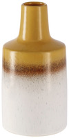Vase Aysan; 13.5x25.5 cm (ØxH); senf/braun/beige