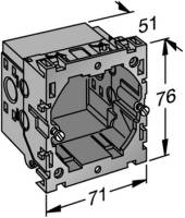 Geräteeinbaudose GEB-K 1f Front 45mm Tragringbügel rast offen