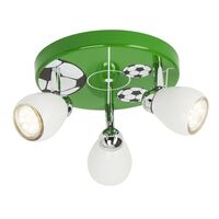 Soccer Rondell 3-flammig grün-schwarz-weiß