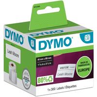 DYMO LW-Namensschilder klein wei 41x 89mm ablös. 300St/Rol