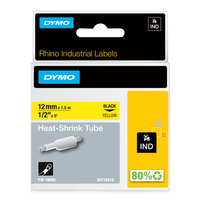 DYMO IND Heat-Shrink Tube Labels - 12mm x 1,5m