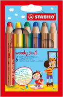 STABILO Woody 3 in 1 Multicolor 6 pieza(s)