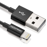deleyCON USB - Lightning 1 m Schwarz