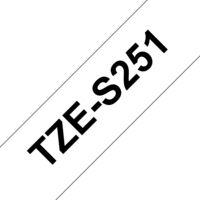 Brother TZE-S251 címkéző szalag Fehéren fekete TZ