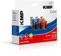KMP C67V cartucho de tinta 3 pieza(s) Cian, Magenta, Amarillo