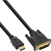 InLine HDMI-DVI Kabel, vergoldete Kontakte, HDMI ST auf DVI 18+1 ST, 15m