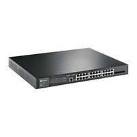 TP-Link JetStream TL-SG3428MP switch di rete Gestito L2+ Gigabit Ethernet (10/100/1000) Supporto Power over Ethernet (PoE) 1U Nero