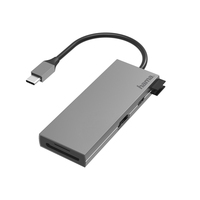 Hama 00200110 base para portátil y replicador de puertos USB 3.2 Gen 1 (3.1 Gen 1) Type-C Gris