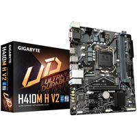 Gigabyte H410M H V2 Motherboard - Supports Intel Core 10th CPUs, up to 2933MHz DDR4 (OC), 1xPCIe 3.0 M.2, GbE LAN, USB 3.2 Gen 1