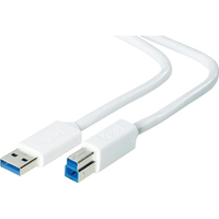 Adj 320-00020 USB-kabel 3 m USB 3.2 Gen 1 (3.1 Gen 1) USB A USB B Wit