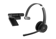 Cisco Bundle - Headset 722, Wireless Dual On-Ear Bluetooth Headphones, Webex Button, packaged with the Desk Camera 1080p, Carbon Black, 1-Year Limited Liability Warranty (BUN-72...