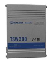 Teltonika TSW200 łącza sieciowe Nie zarządzany Gigabit Ethernet (10/100/1000) Obsługa PoE Aluminium