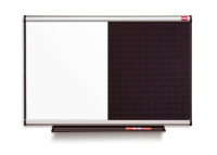 Nobo Prestige Kombitafel, Schaumstoff schwarz/Weißwand 900x600mm