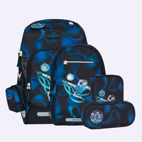 Beckmann Active Air FLX Schulranzen-Set Junge Polyester Schwarz, Blau