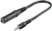 Goobay 50470 audio kábel 0,2 M 3.5mm 6.35mm Fekete