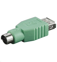 Microconnect USBAFPS2 changeur de genre de câble PS/2 USB A Vert