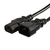 Videk IEC M (C14) to IEC F (C13) LSZH Mains Power Cable Black 2Mtr
