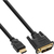 InLine 17663P adaptador de cable de vídeo 3 m HDMI DVI-D Negro