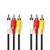 Nedis CVGP24300BK30 cable de vídeo compuesto 3 m 3 x RCA Rojo, Blanco, Amarillo