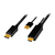 LogiLink CH0091 Videokabel-Adapter 2 m HDMI + USB Type-A DisplayPort Schwarz