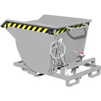 Benne basculante pour copeaux avec roues en polyamide