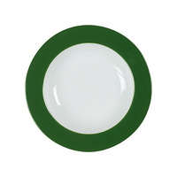 Teller tief 22 cm - Form: Table Selection - Dekor 79174 dunkelgrün - aus
