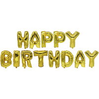 Folienluftballon-Set gold "Happy Birthday" von PAPSTAR Ballon-Set "Happy