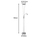 LED Deckenfluter ARIZONA mit Leselampe & Dimmer 180cm hoch, Silber matt