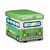 Relaxdays Faltbare Spielzeugkiste Happy Bus HBT 32 x 48 x 32 cm stabiler Kinder Sitzhocker als praktische Spielzeugbox Kunstleder mit Stauraum ca. 37 l und Deckel zum Abnehmen für Kinderzimmer, grün