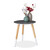 Relaxdays Beistelltisch rund, dekoratives Muster, Holztisch niedrig, Dreibein Tisch, HxD 40,5x40cm, schwarz/weiß/natur